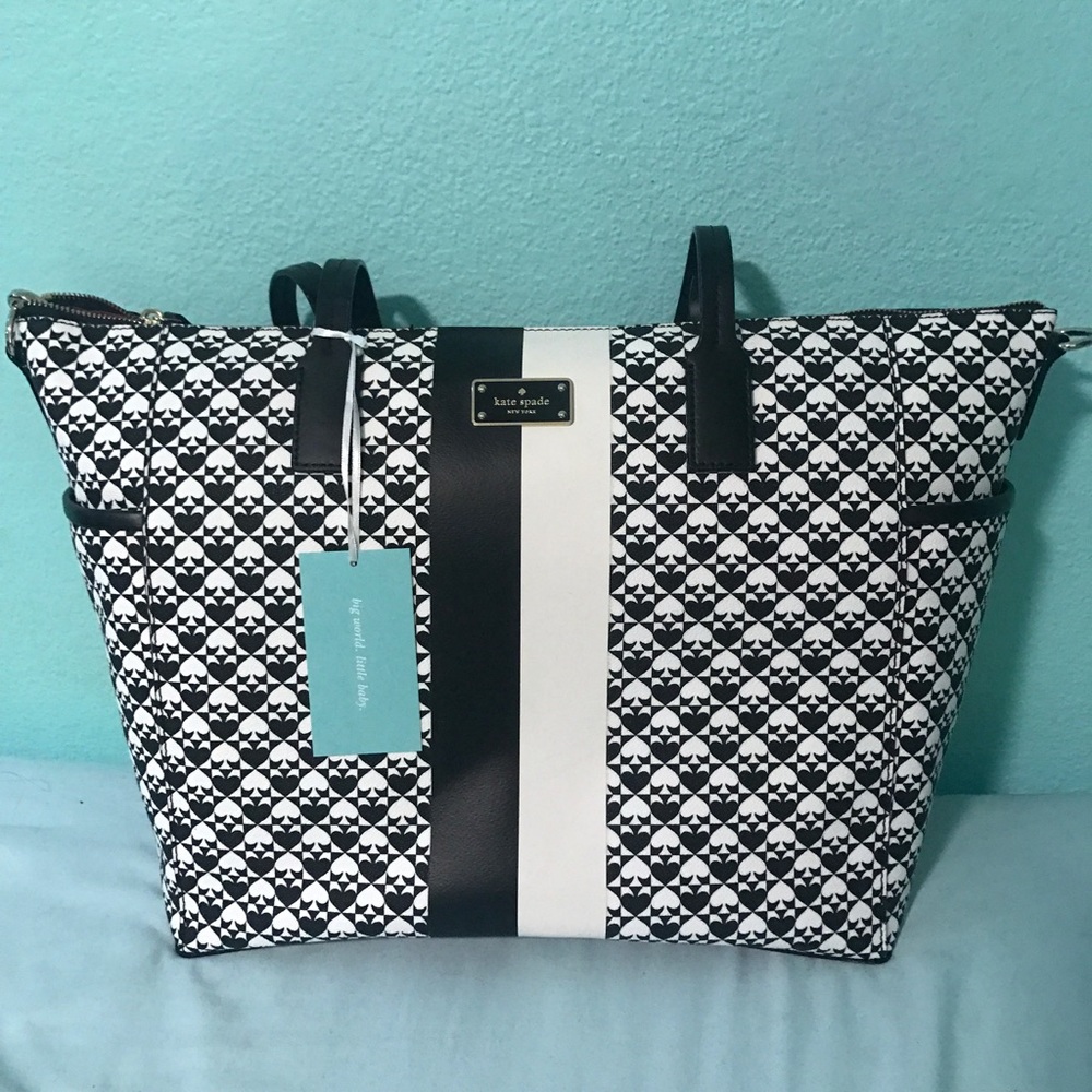 New black and white Kate Spade Baby Bag